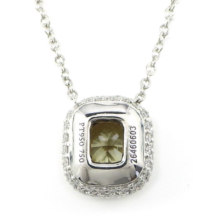 Tiffany Fancy Yellow Diamond .70ct Soleste PT950 18KT Necklace