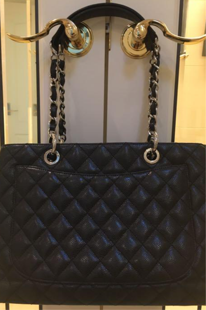 CHANEL GST Grand Shopper Tote Caviar Silver Hardware Shoulder Bag