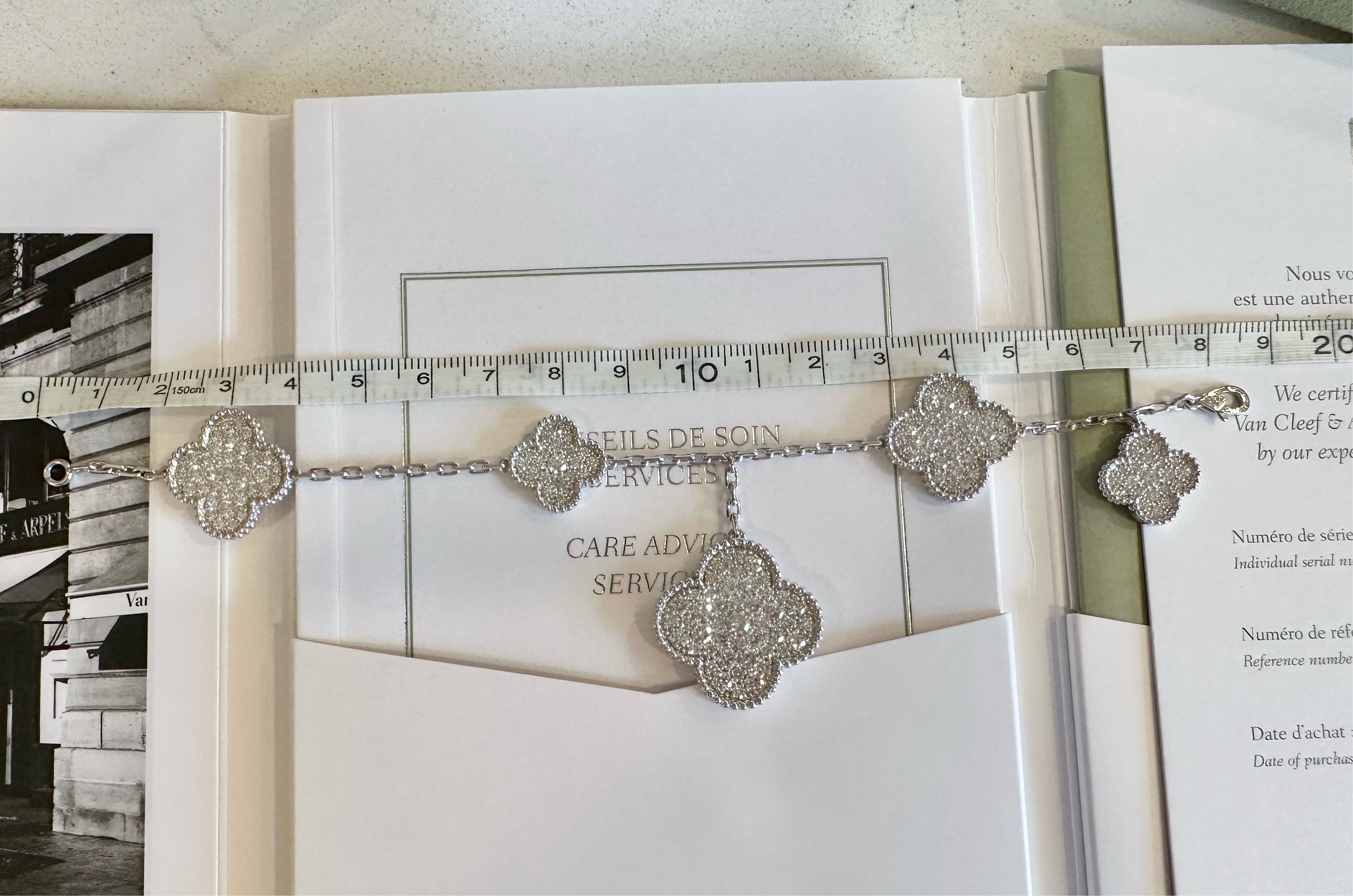 Van Cleef & Arpels Diamond-Paved Magic Alhambra 5-Motif Bracelet