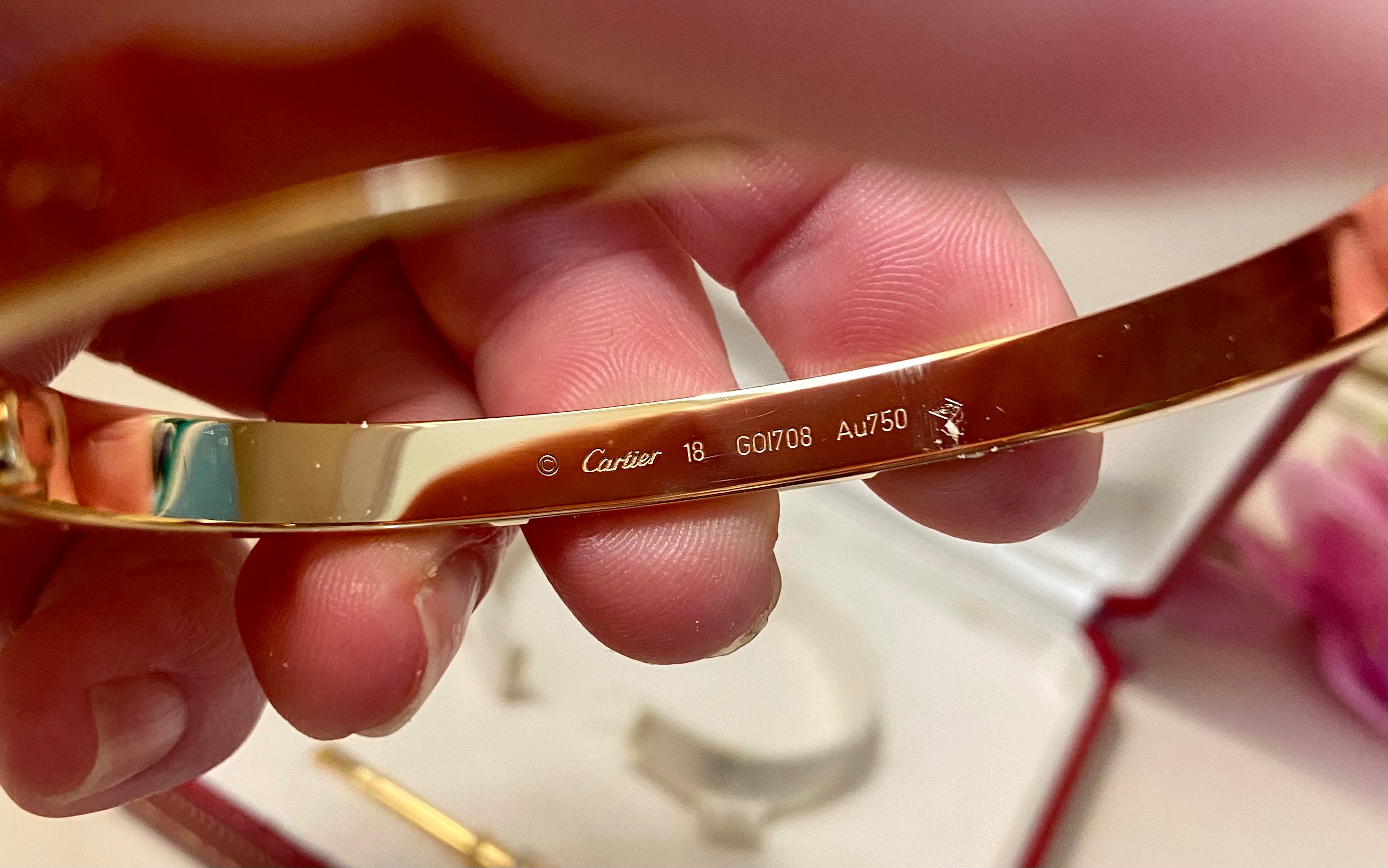 Cartier 18KT Yellow Gold Love Bracelet Size 19