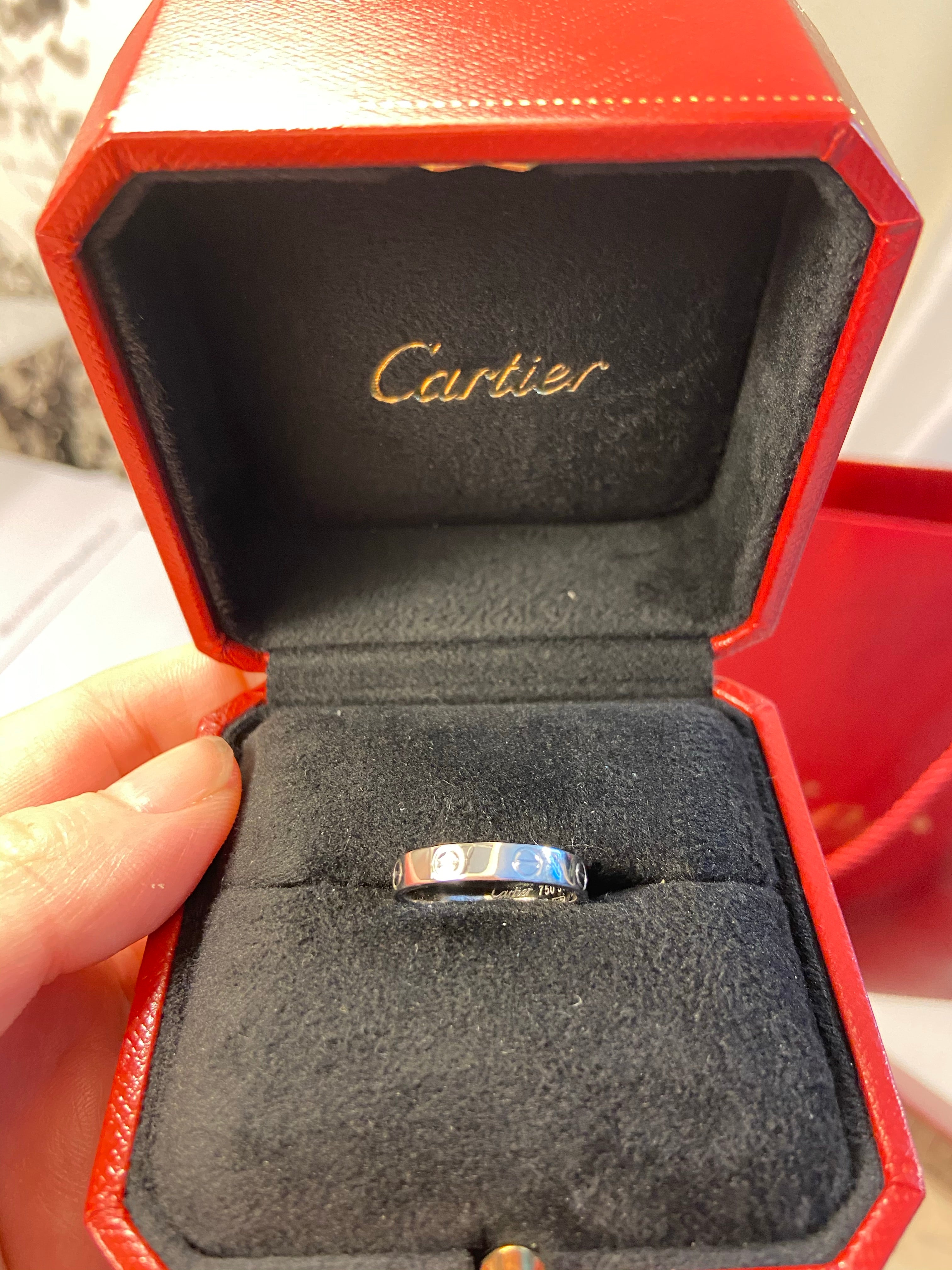 Cartier Mini / Wedding Love Ring 18KT White Gold #55/ US 7