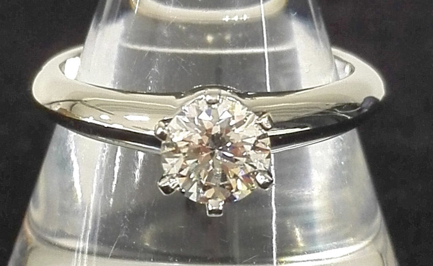 Tiffany & Co. Diamond .57ct Solitaire Platinum Pt950 Engagement/ Wedding Ring Size 5