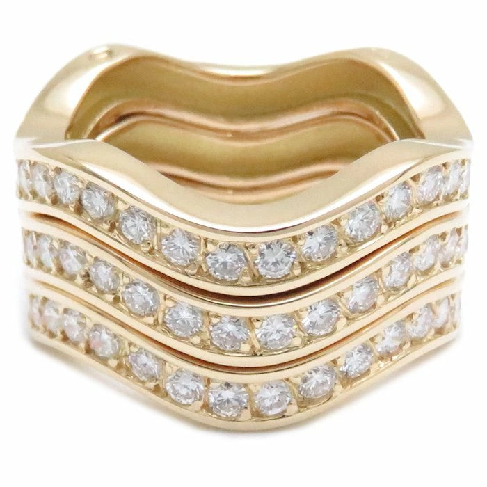 Cartier Diamond 18KT Yellow Gold Neptune Ring Size 6
