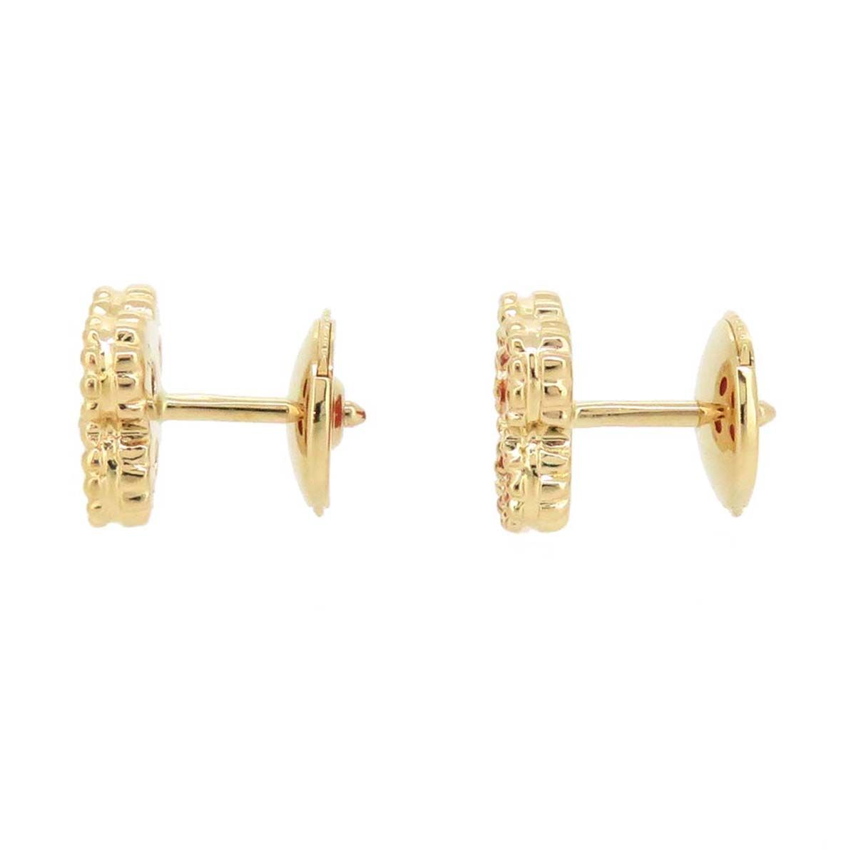 Van Cleef & Arpels Coral Sweet Alhambra 18Kt Yellow Good Earrings
