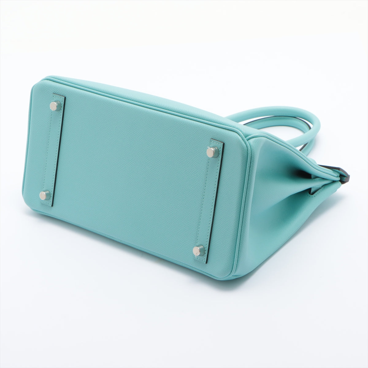 Hermès 30 Blue Atoll Veau Epsom Leather Bag Satchel