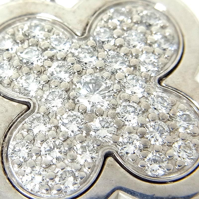 Van Cleef & Arpels Diamond Pure Alhambra 18Kt White Gold Large Version Necklace