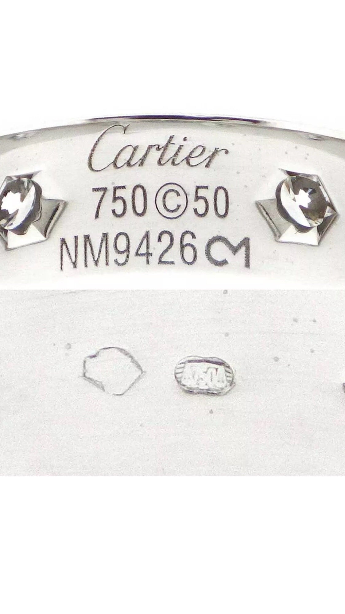 Cartier Full 6 Diamond Love Ring Sz 5.25