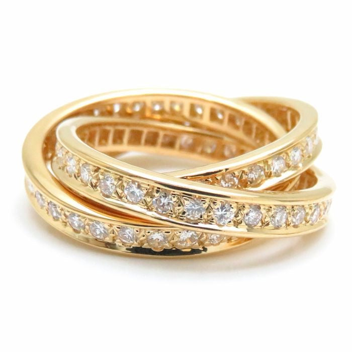 Cartier Diamond 18KT Yellow Gold Trinity Rolling Ring