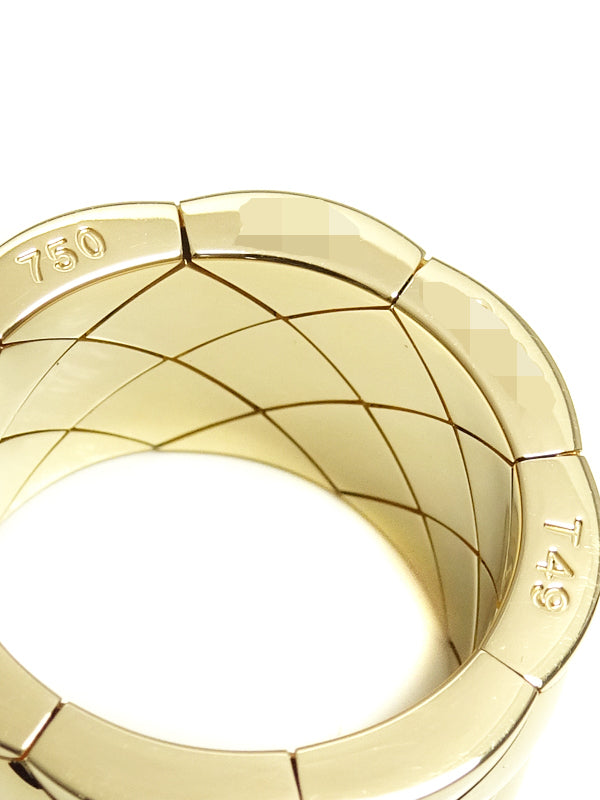 CHANEL Wide 18KT Yellow Gold Woven Ring Size 4.75