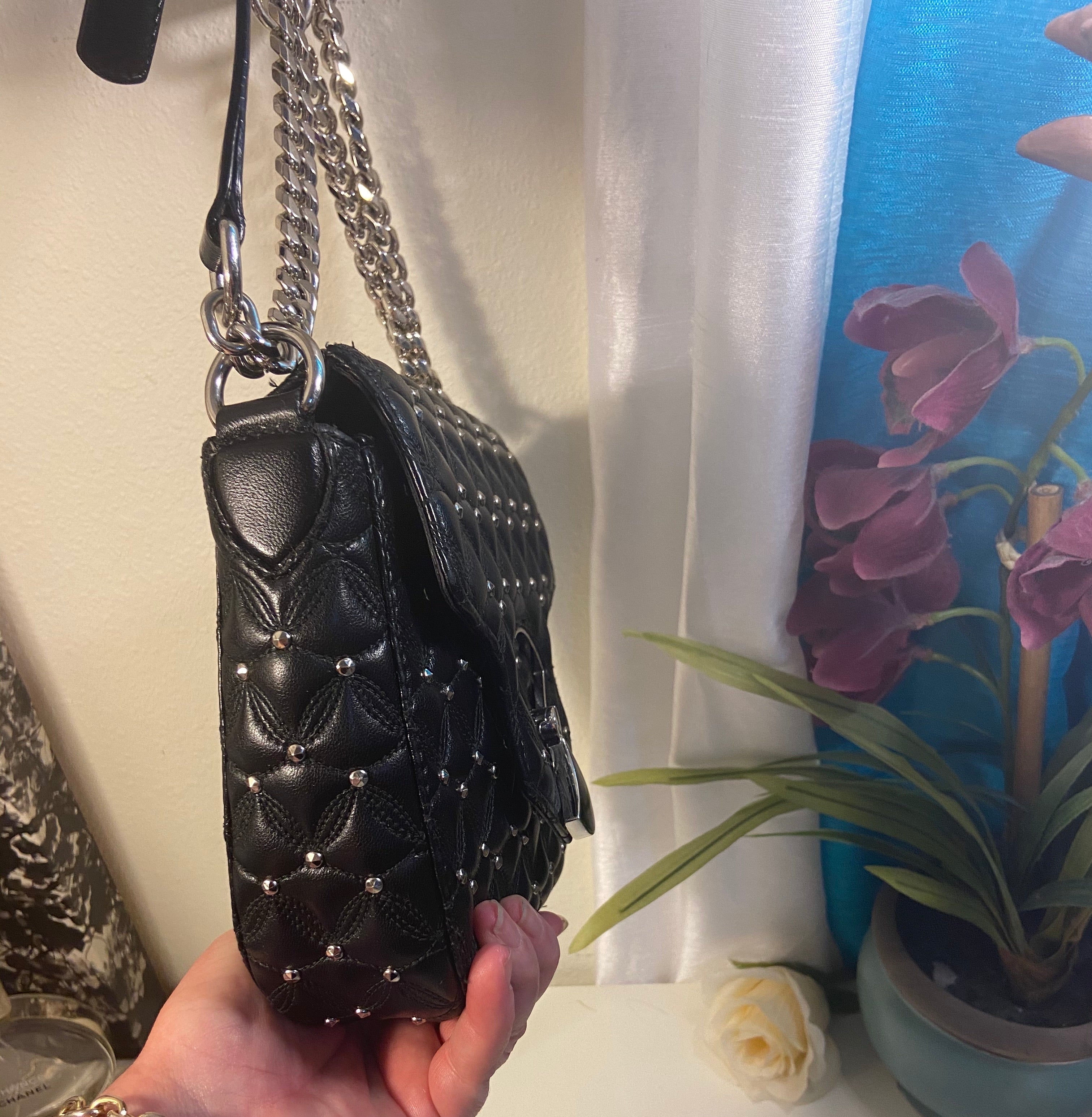Bvlgari Diva’s Dream Black Quilted w/ Studs Crossbody Handbag