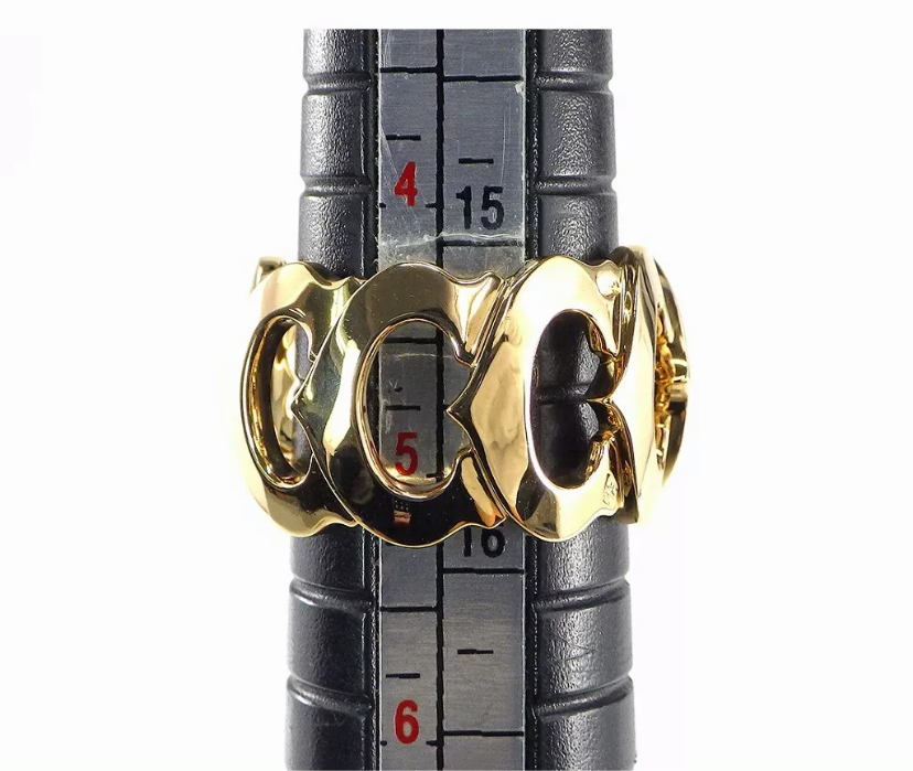 Cartier C de Diamond 18KT Yellow Gold Ring #49/ 4.75