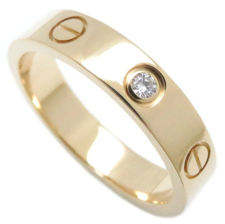 Cartier 1P Diamond 18KT Yellow Gold Wedding Love Ring Size 50/ 5