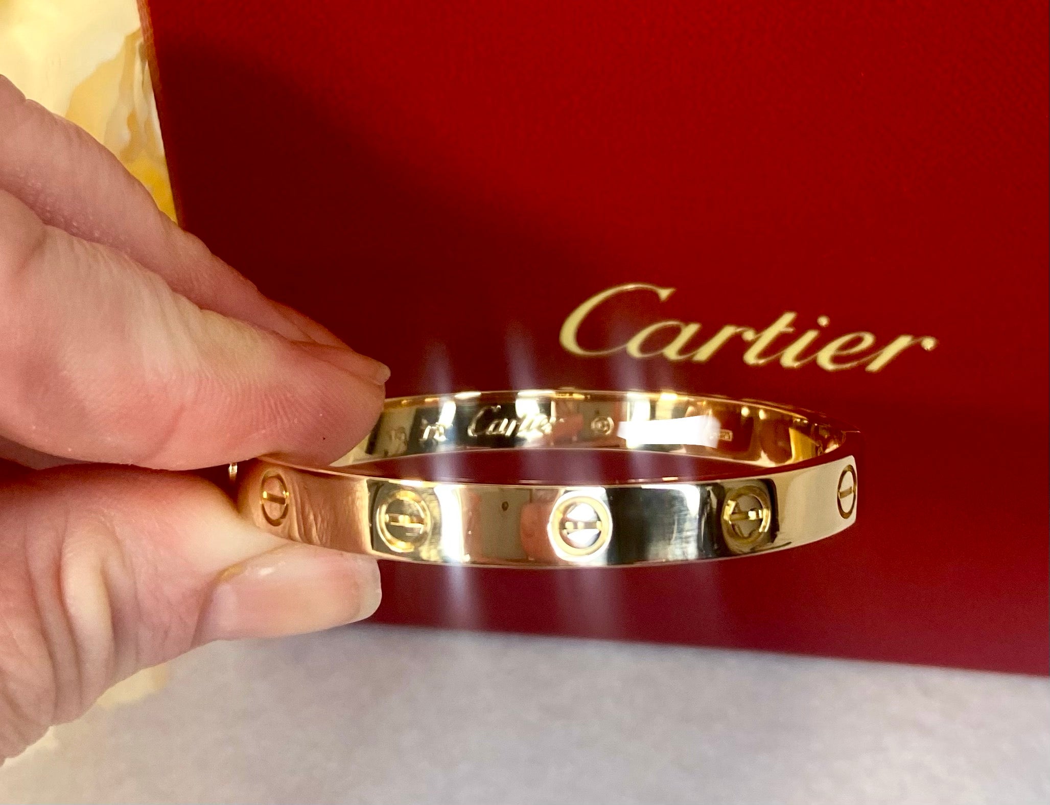 Cartier 18KT Rose Gold Love Bracelet Size 16