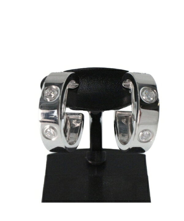 Cartier 6P Diamond 18KT White Gold Love Earrings