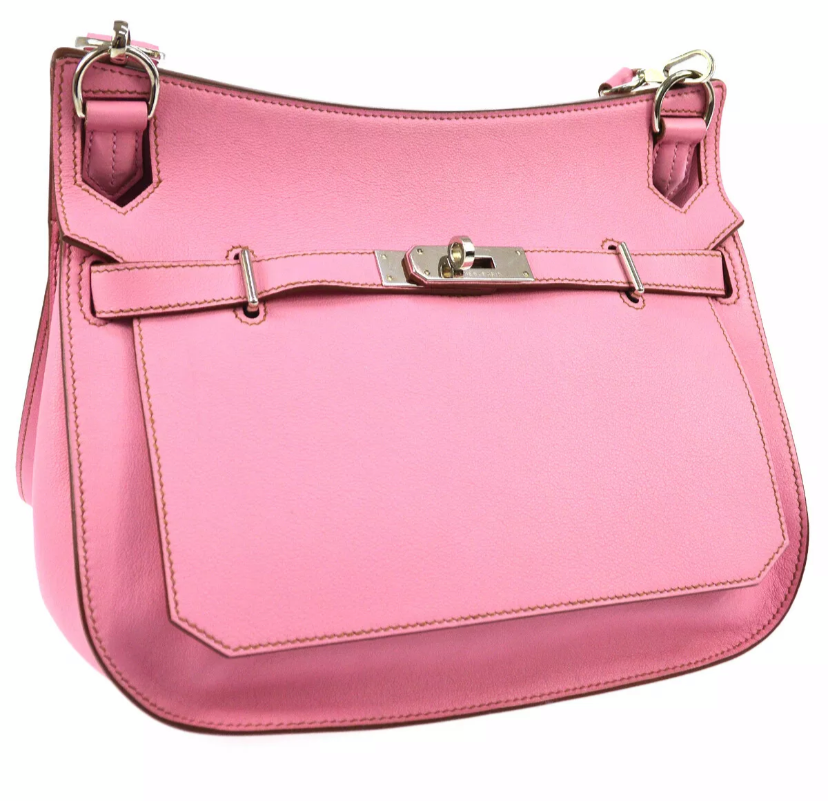 Hermes Jypsiere 28 Pink Veau Swift Leather Handbag