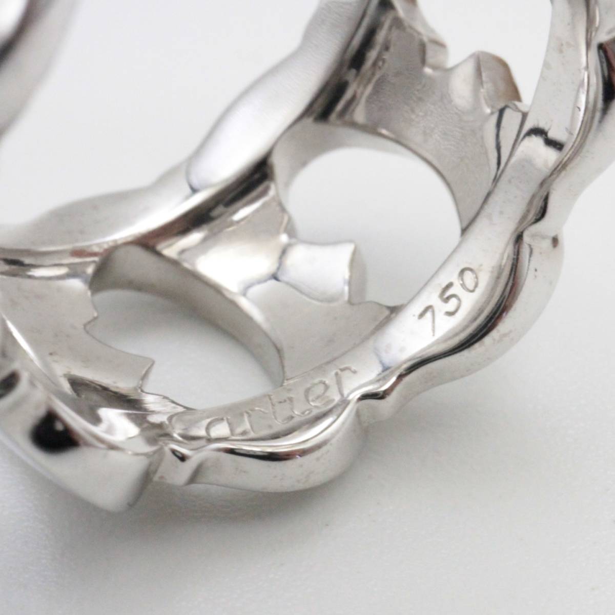 Cartier Diamond-Paved C Motif 18KT White Gold Ring