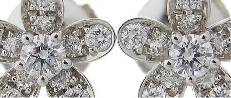 Van Cleef & ArpelsSocrate Diamond 18KT White Gold Earrings