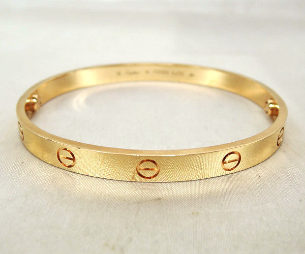 Cartier 18KT Yellow Gold Love Bracelet Size #19 w\Certificate