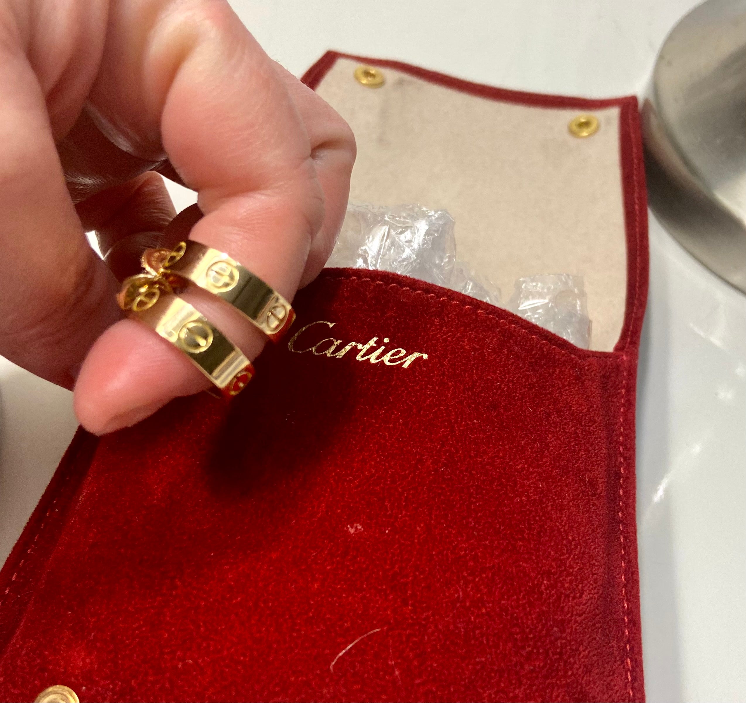 Cartier Love Earrings 18KT Yellow Gold Full Size