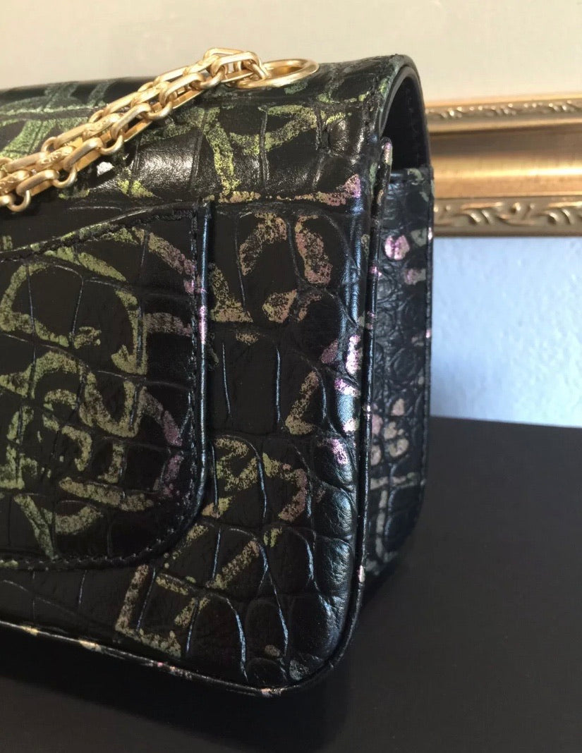 CHANEL Graffiti 2.55 Reissue Crocodile Mini Flap Bag