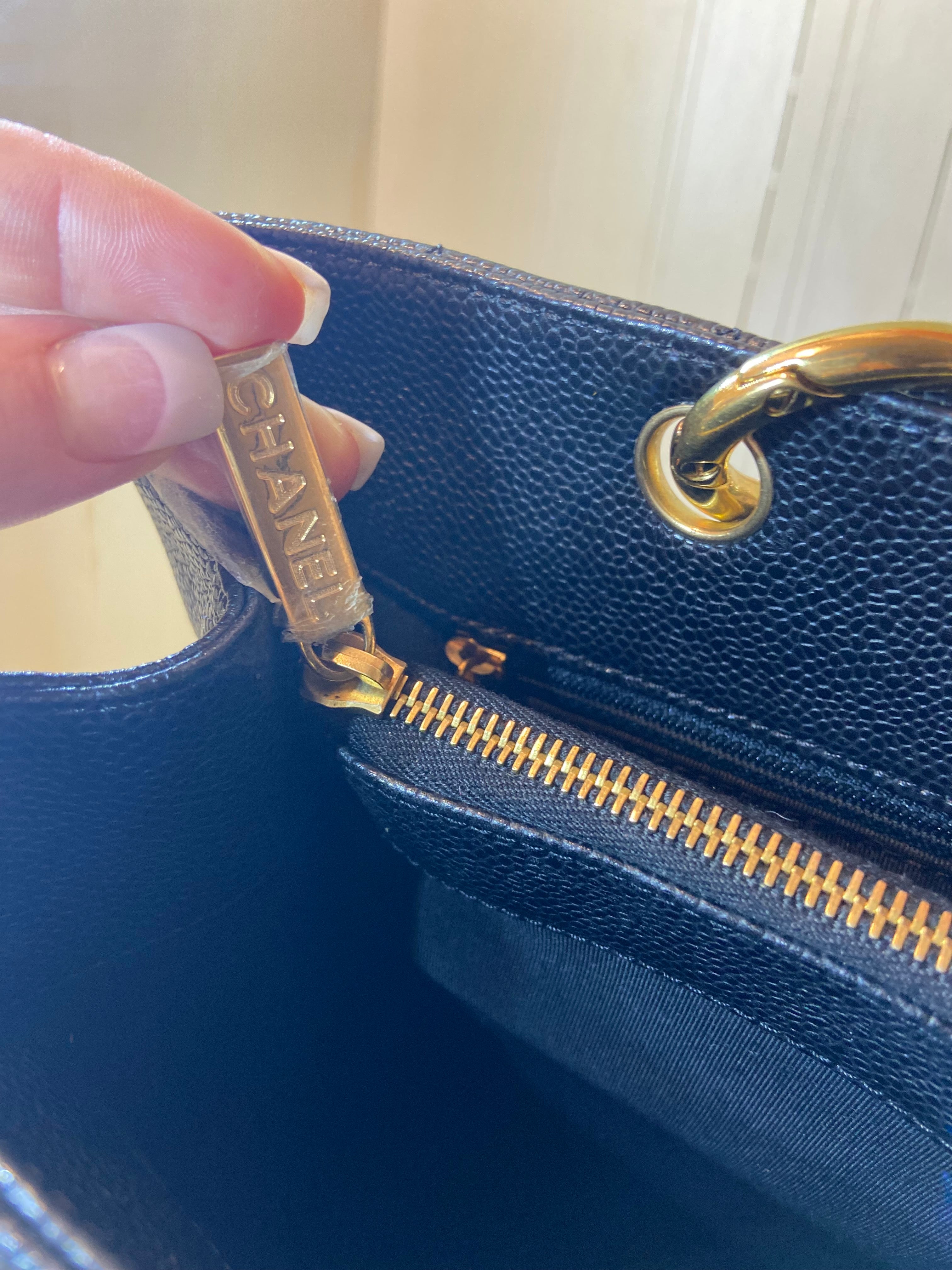 CHANEL GST Grand Shopper Tote Black Caviar Leather GHW Bag