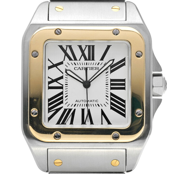 Cartier Santos de Cartier LM 18KT Yellow Gold & Stainless Steel Watch