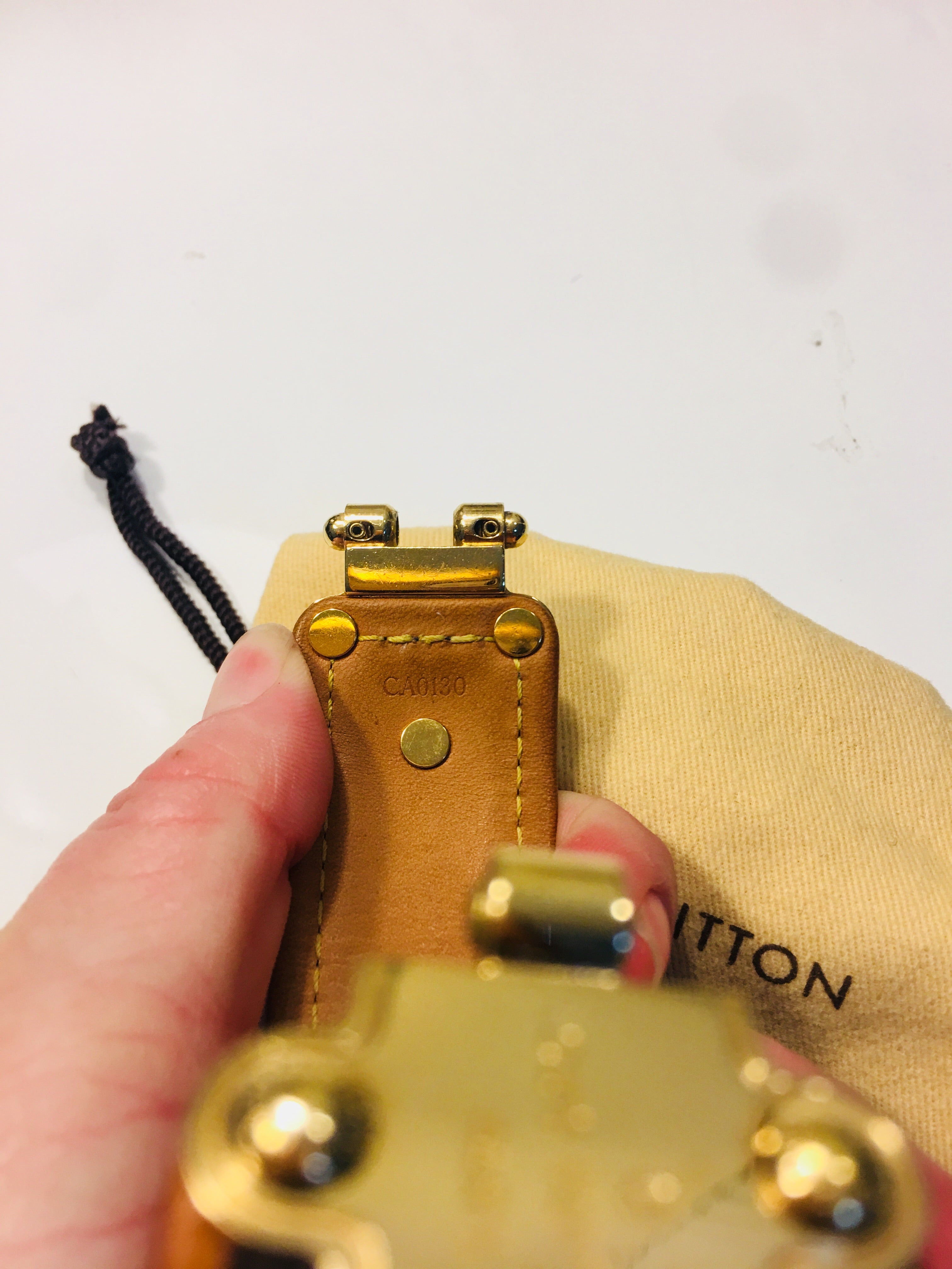 Louis Vuitton Save It Monogram Leather Bracelet