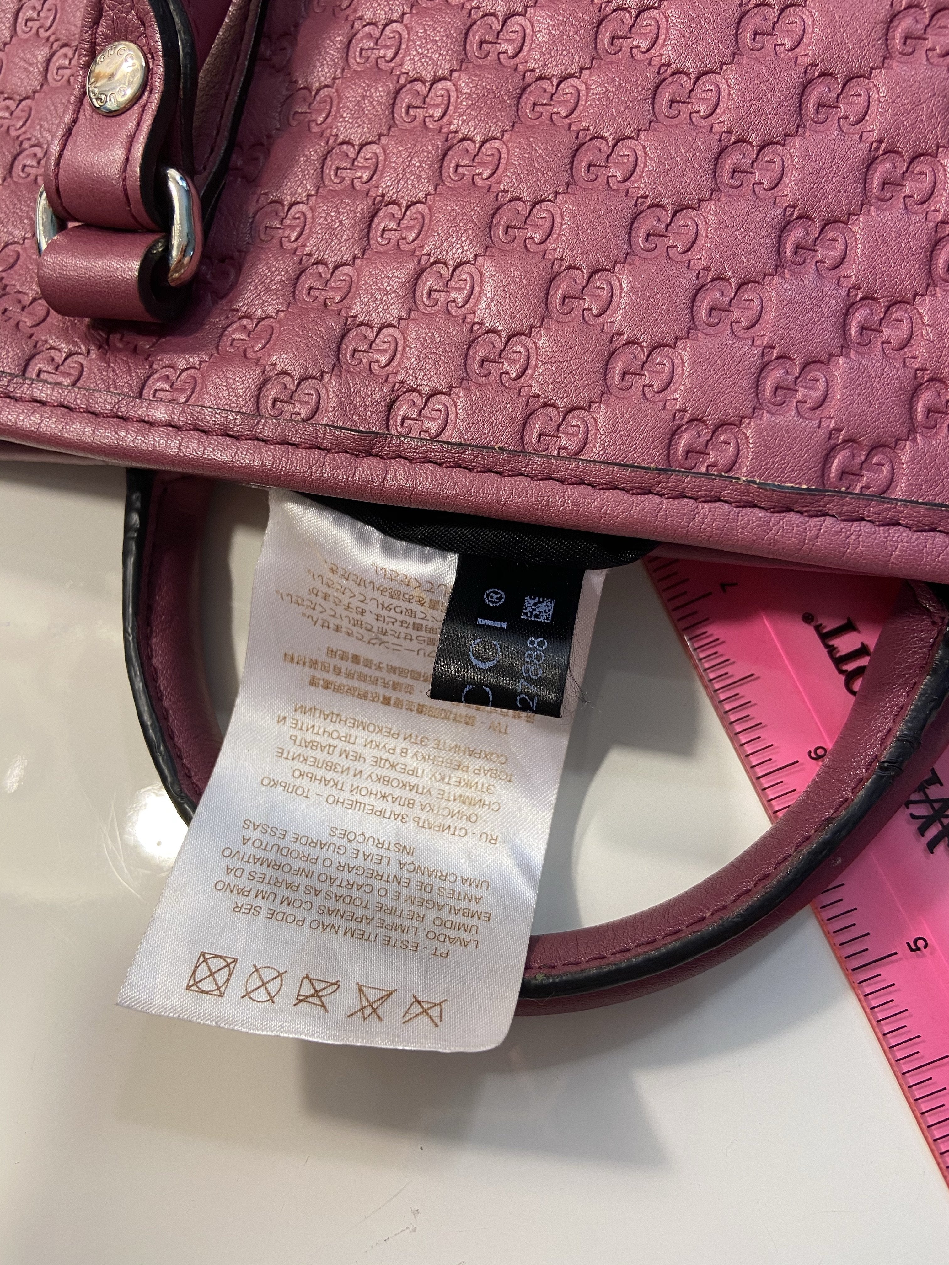 Gucci Pink Guccissima Leather Small Tote Bag