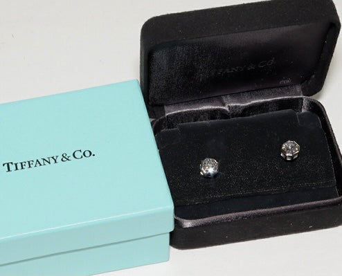 Tiffany & Co. 2.08ct Diamond Lucida G/ VVS2 Platinum Earstuds
