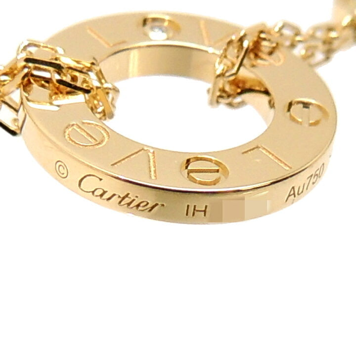 Cartier 2P Diamond Love Necklace 18KT Yellow Gold
