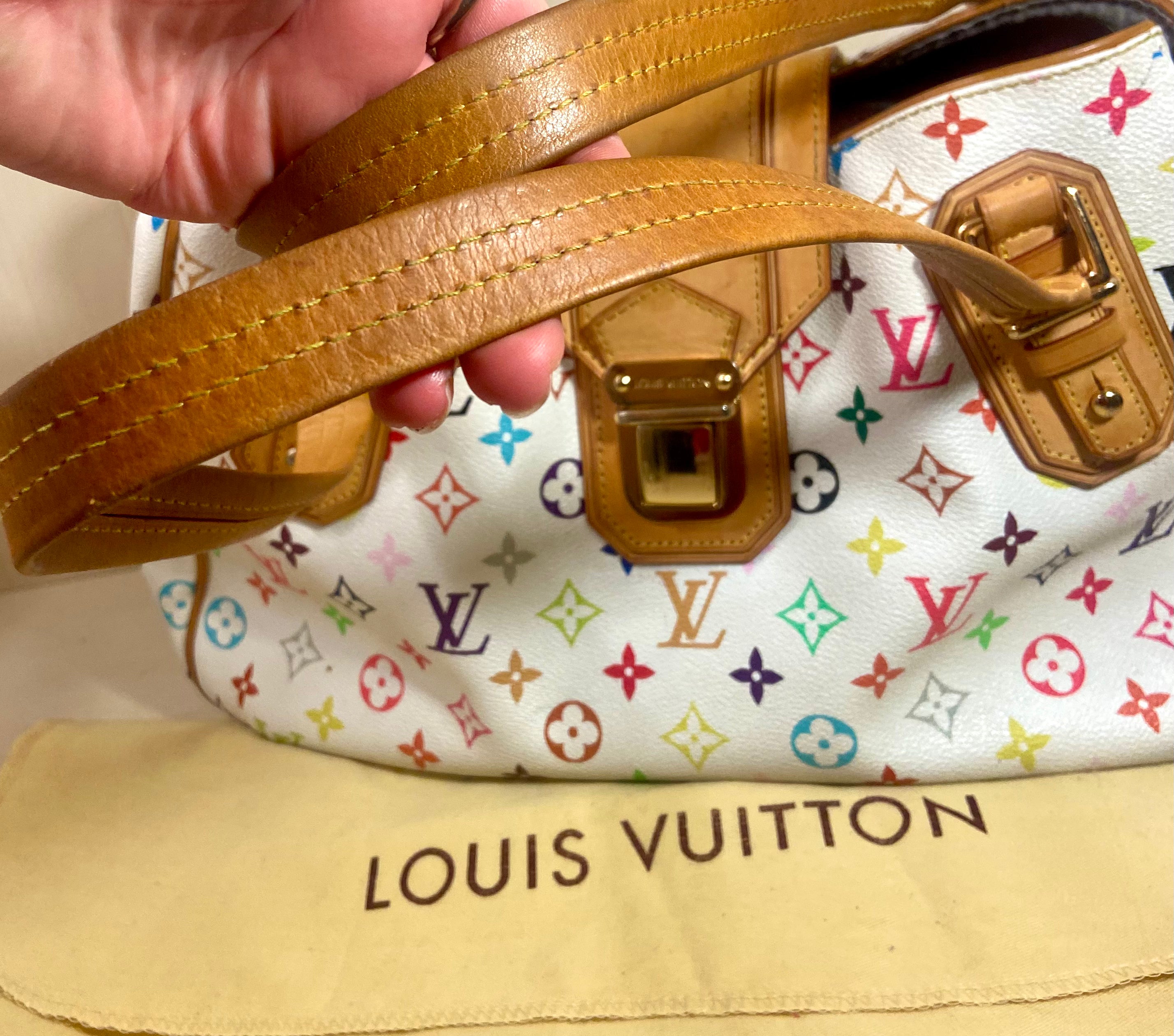 Louis Vuitton Murakami Multicolor Monogram Canvas Greeta Handbag