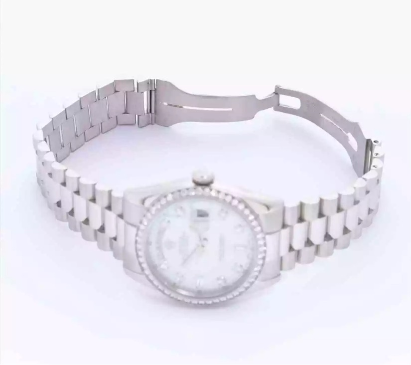Rolex Ice Blue Diamond Dial Platinum Pt950 36mm Men’s Watch