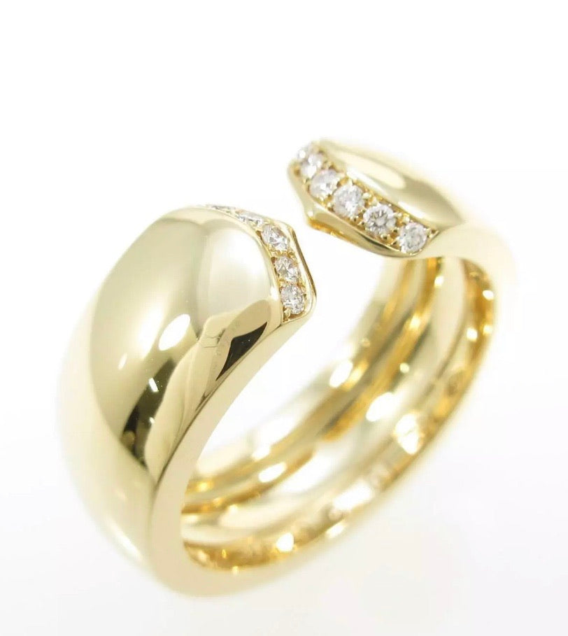 Cartier Ce De Cartier 2C Diamond 18KT Gold Ring