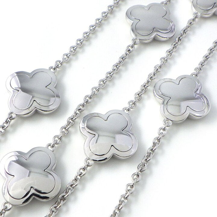 Van Cleef & Arpels Pure Alhambra 18KT White Gold 14-Motif Necklace