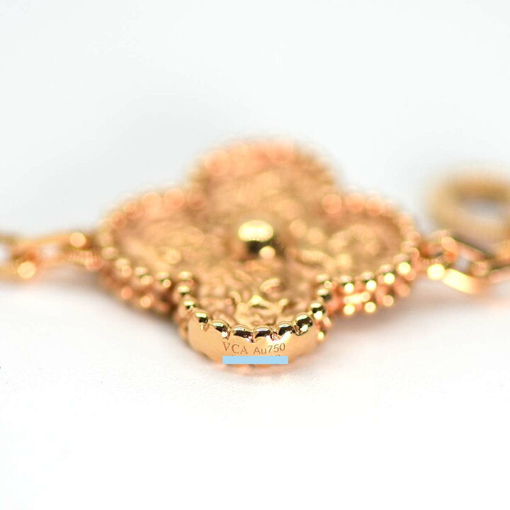 Van Cleef & Arpels Rose Gold Vintage Alhambra 5-Motif Bracelet