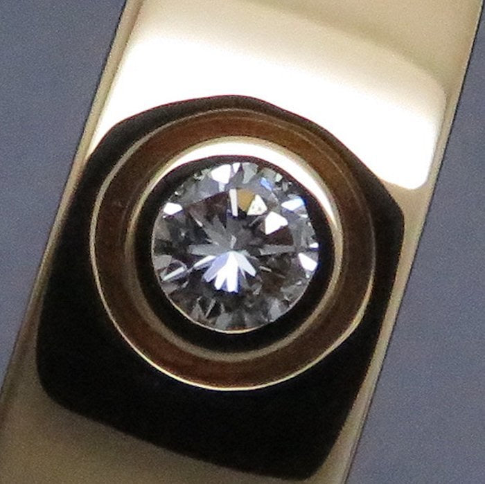 Cartier 3P Diamond 18KT Yellow Gold Love Ring #51