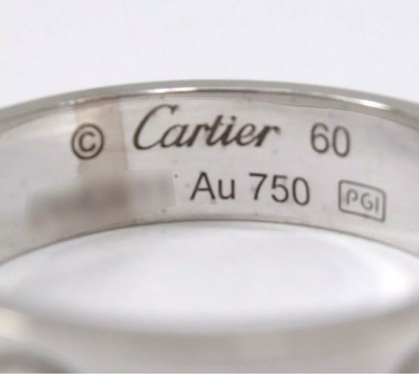 Cartier 18KT White Gold Love Ring #60/ US 9