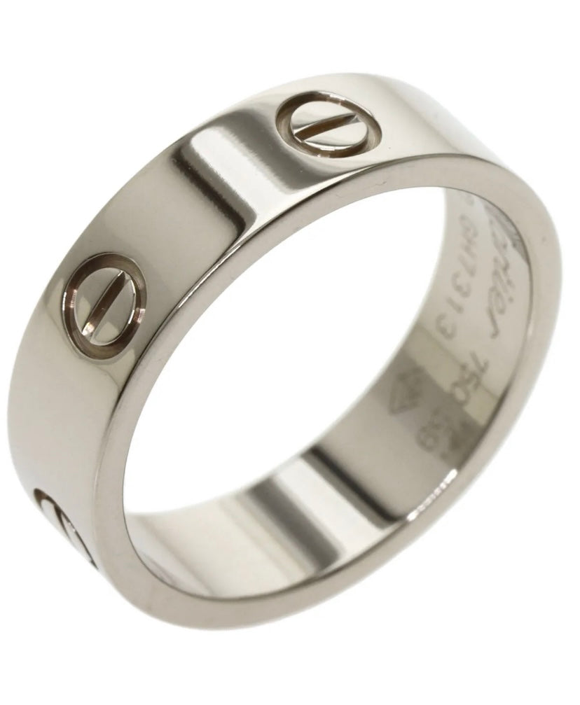 Cartier 18KT White Gold Love Ring, Size 59