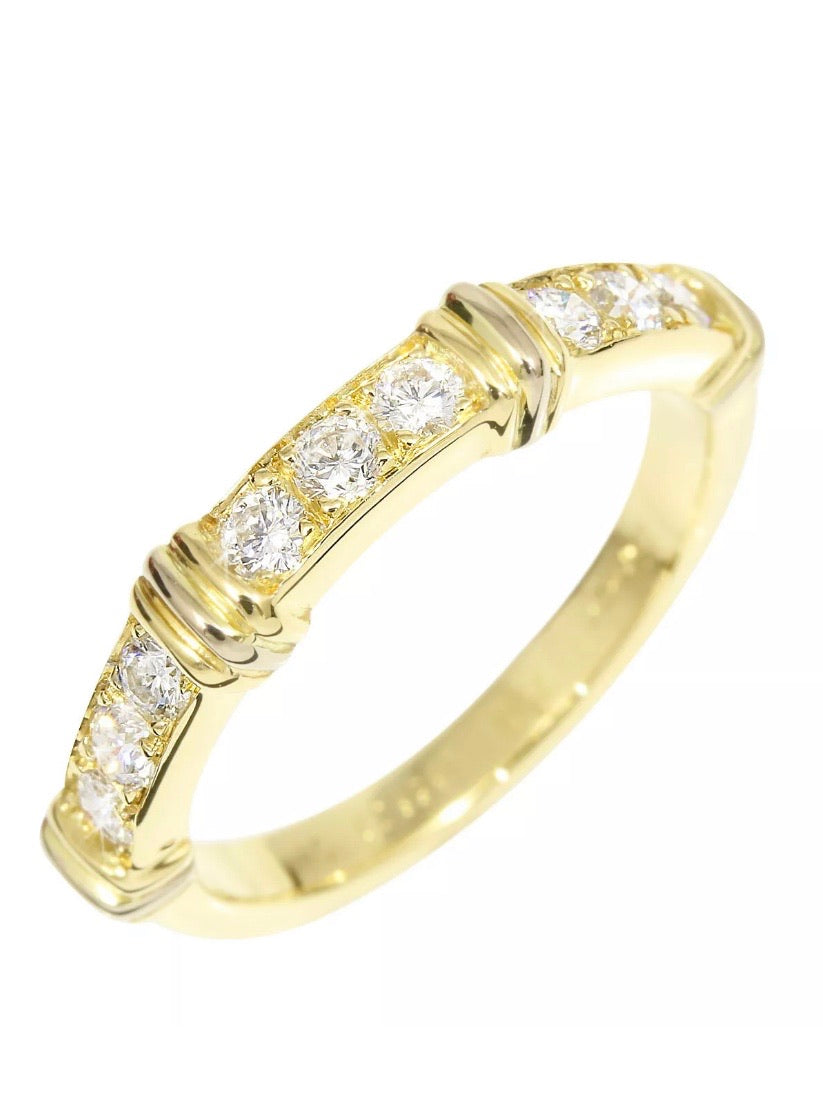 Cartier Contessa Diamond 18KT Gold Ring Sz. 5.5-6