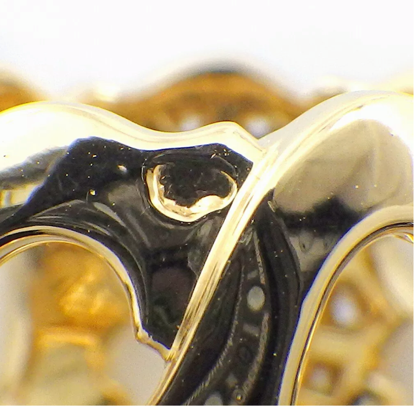 Cartier C de Diamond 18KT Yellow Gold Ring #49/ 4.75