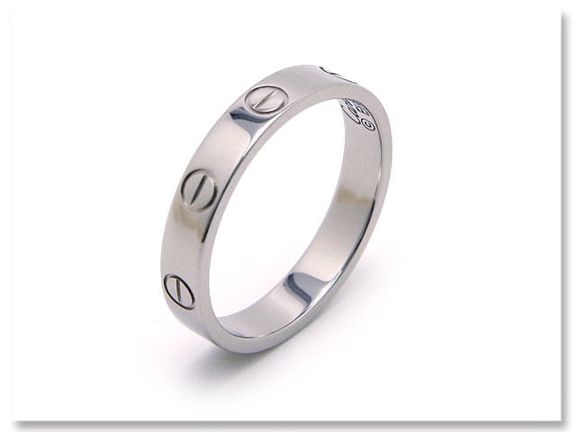 Cartier Mini Wedding Love Ring 18KT White Gold #55
