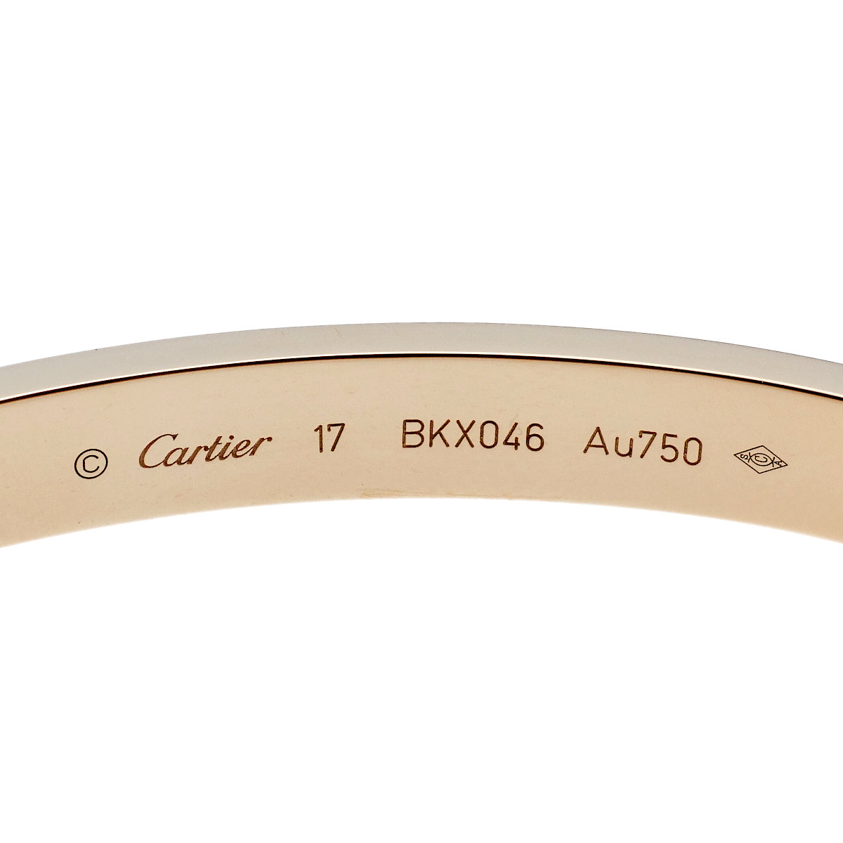 Cartier 18KT Rose Gold Love Bracelet Size 17