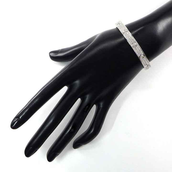 Cartier Diamond-Paved 18KT White Gold Love Bracelet Size #16