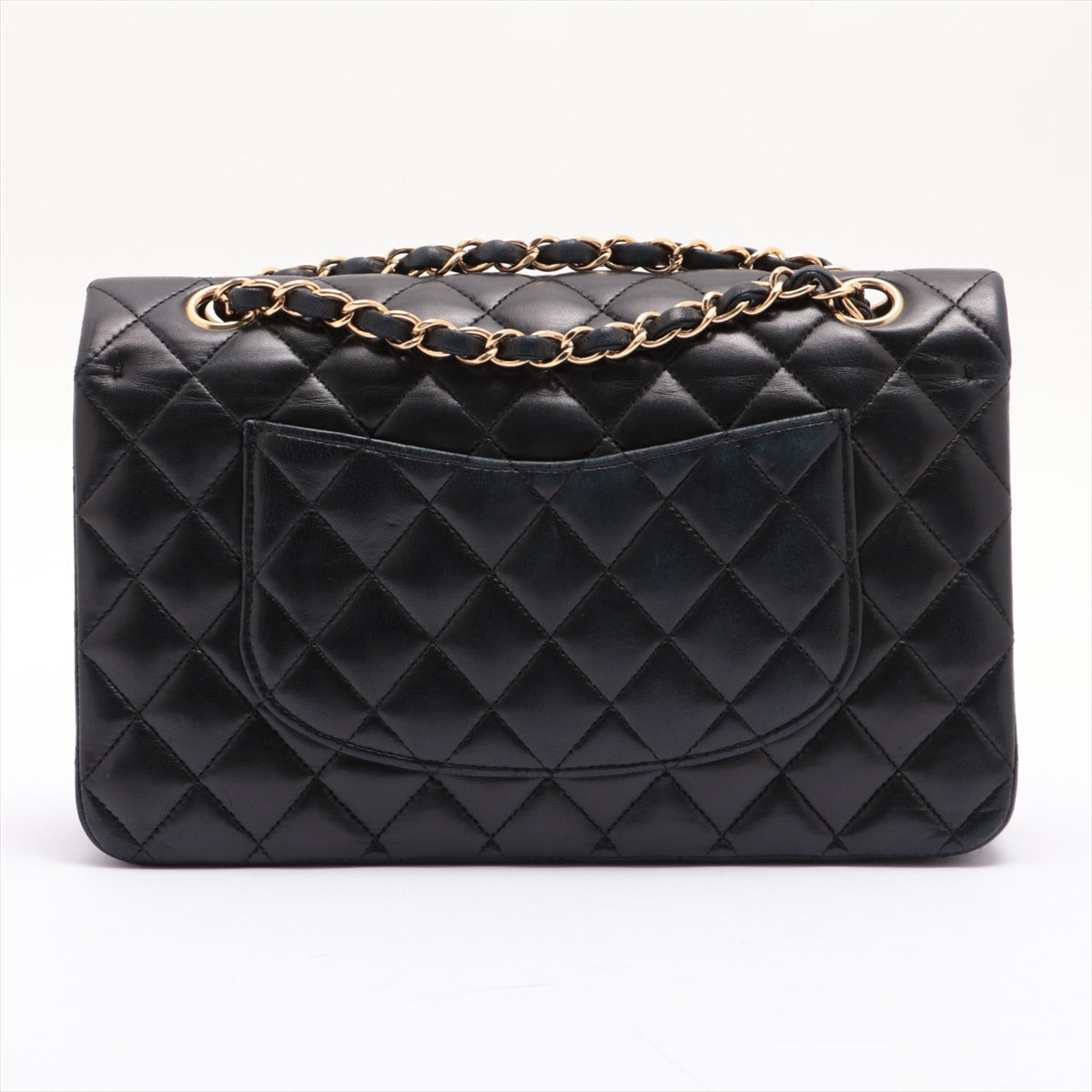 CHANEL Black Lambskin 25 GHW Double Flap Bag