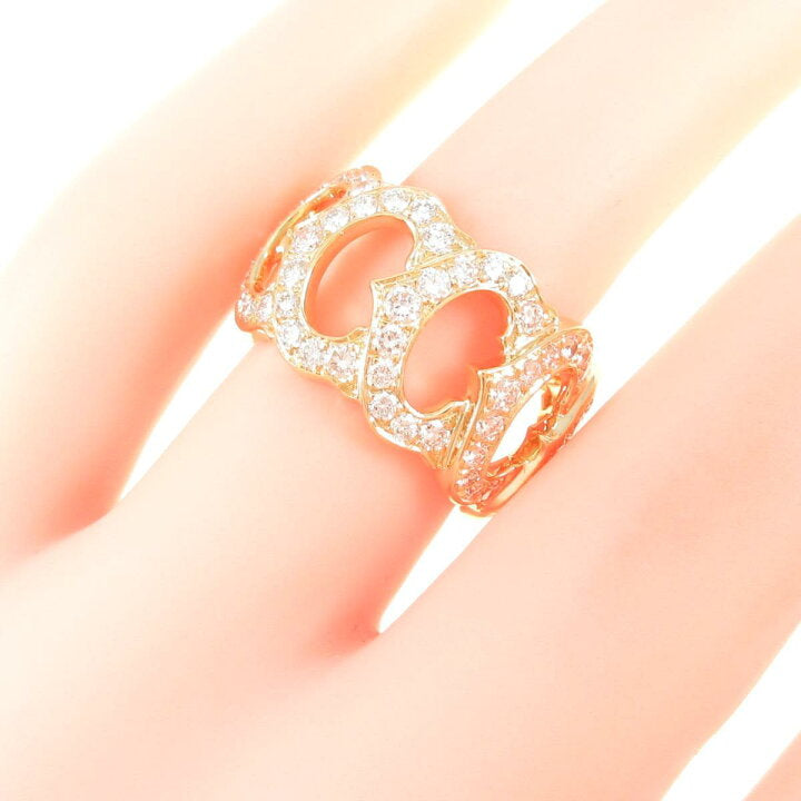 Cartier C de Cartier Diamond-Paved 18KT Yellow Gold Ring Size 5