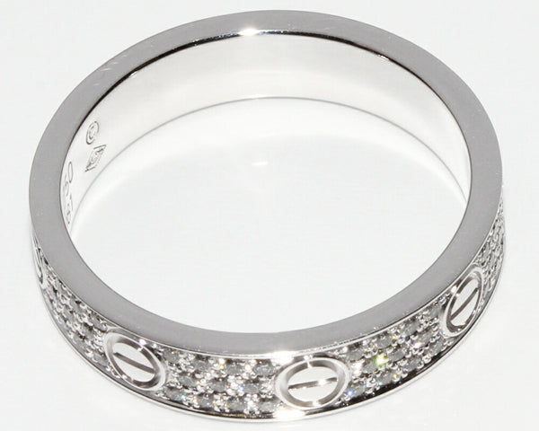 Cartier Diamond Paved 18KT White Gold Wedding Love Ring