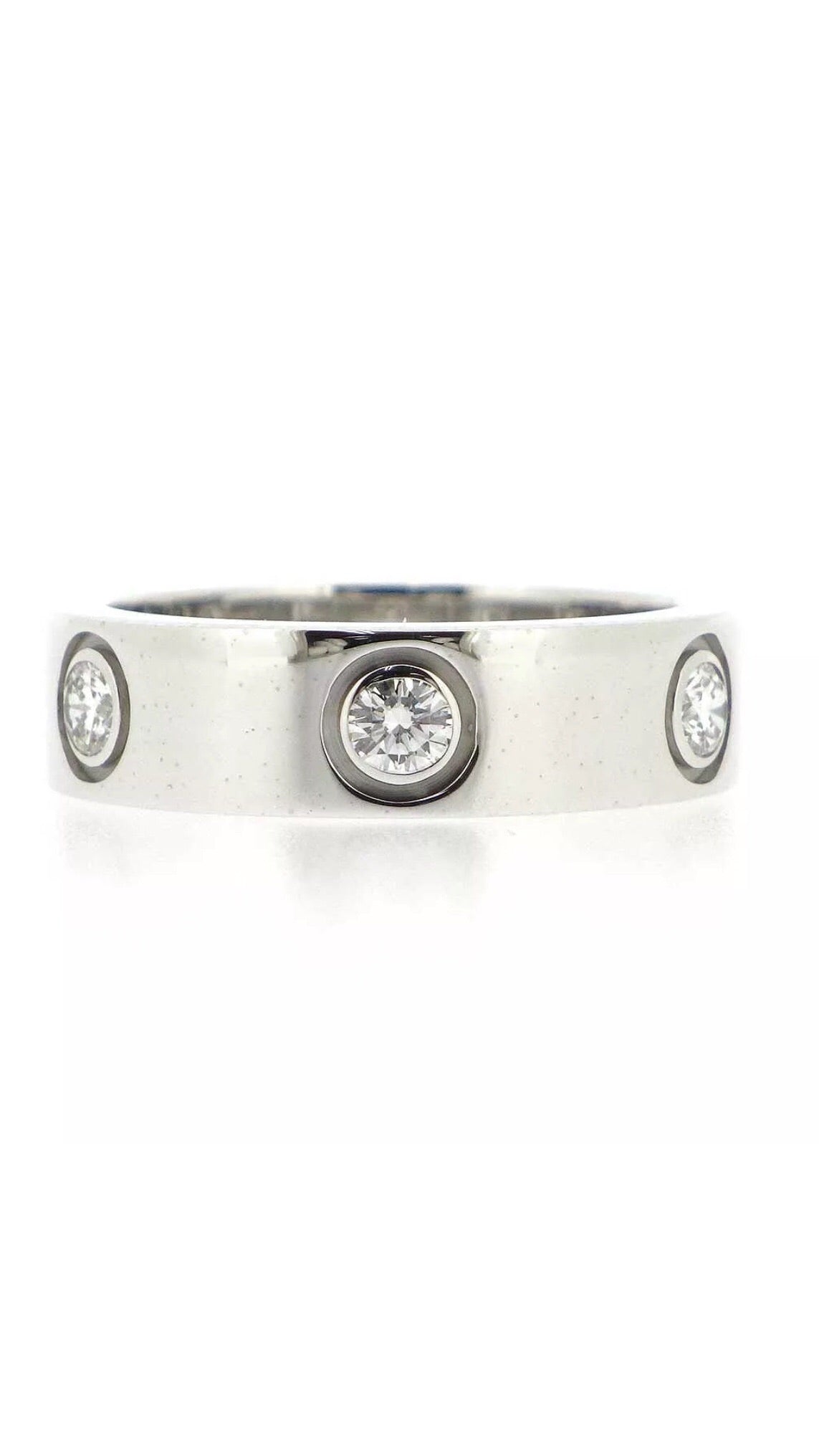 Cartier Full 6 Diamond Love Ring Sz 5.25