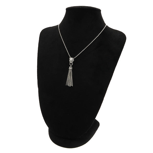 Cartier Diamond-Paved Panthere de Emerald Onyx Sautoir Tassel Nevklace