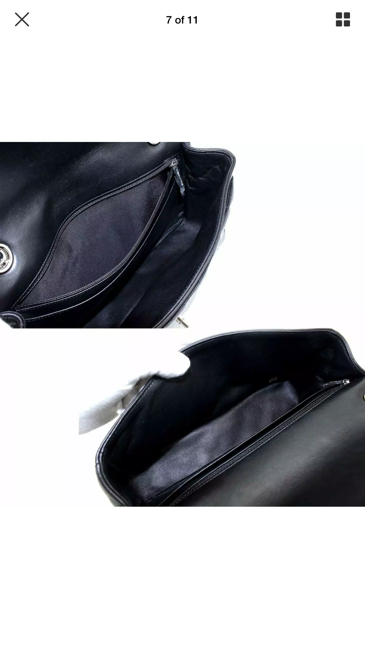 CHANEL CC Embellishments Double Flap Black Caviar Handbag