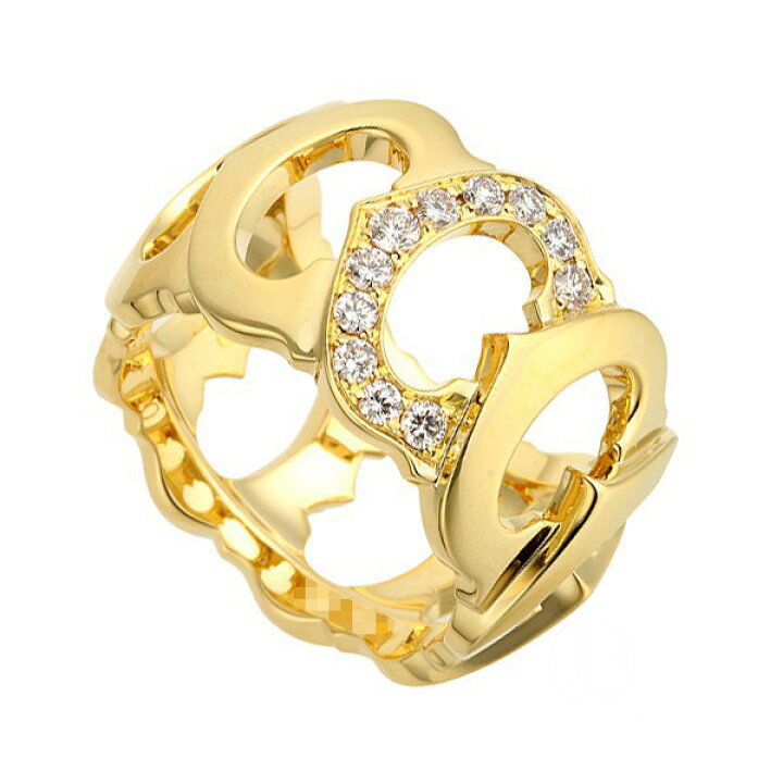 Cartier Diamond C de Entrelaces Yellow Gold Ring Size 50/ 5